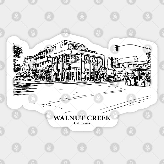 Walnut Creek - California Sticker by Lakeric